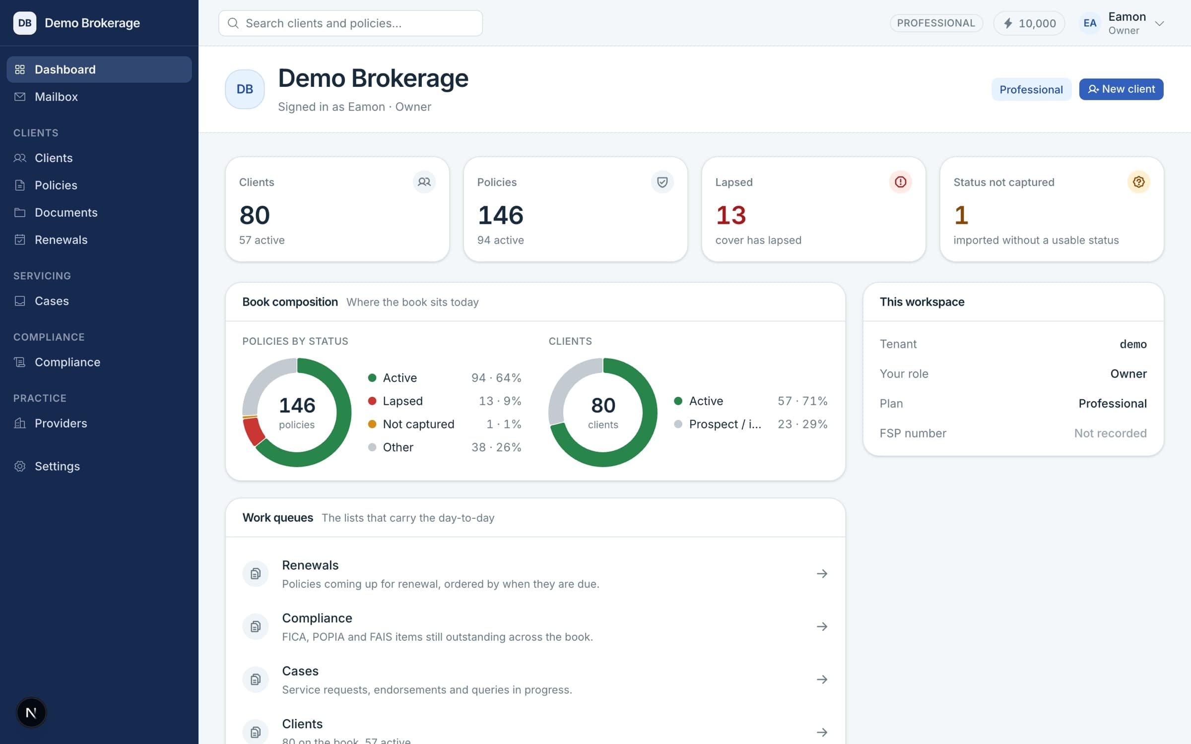 Valentry: brokerage operating platform